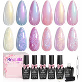 Beetles Pearl Gel offre un design sirène nacré pour une manucure glamour.