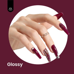 Beetles Vernis Gel Prune Doux teinte Mellow Plum sur ongles