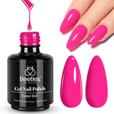 Beetles Vernis Gel Rose Néon en bouteille; couleur éclatante pour vos ongles.