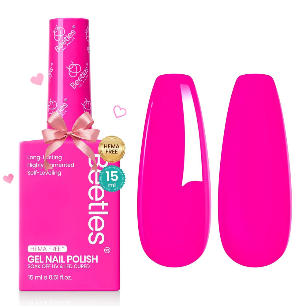 Beetles vernis gel rose neon – bouteille assortie pour repérer rapidement la teinte