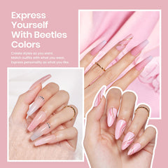 Beetles Vernis Gel Rose: couleur douce idéale pour un look quotidien