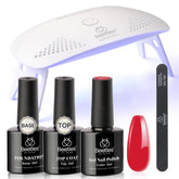 Beetles vernis gel rouge prêt pour une manucure maison durable