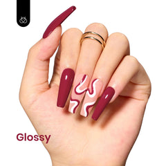 Beetles vernis gel rouge, pinceau prêt pour une application précise.