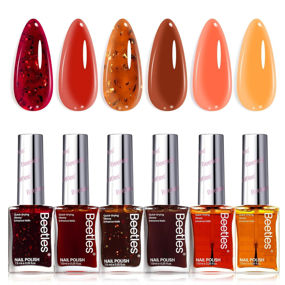 Beetles Gel Polish Valentines Golden Harvest, bouteille prête pour une manucure à domicile fluide.