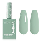 Beetles vernis gel vert sauge sur flacon, couleur délicate pour art des ongles.