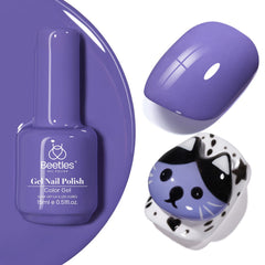 Beetles Gel Polish violet pervenche — bouteille 15 ml prête pour une manucure élégante