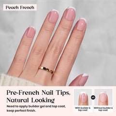 Beetles X Press Plus Ongles rose pâle, finition douce et féminine.