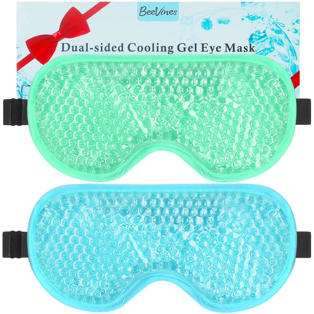 BeeVines masque yeux en gel froid, design double-face pour plus de confort.