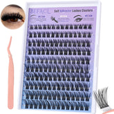 BEFACL cils clusters auto-adhésifs 8 mm pour un look naturel et rapide.
