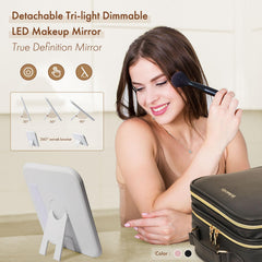 Behaesty miroir USB-C rechargeable, utilisation sans fil en voyage