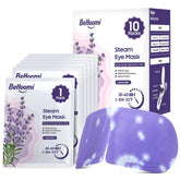 BeHoomi masque yeux chauffant lavande dans son emballage prêt à offrir.