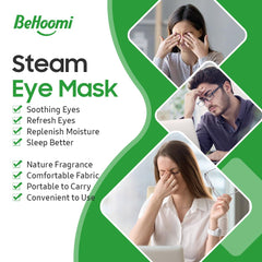 BeHoomi masque yeux vapeur coton non-tissé hypoallergénique pour peau délicate