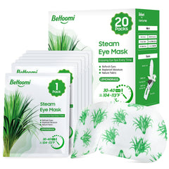 BeHoomi masque yeux vapeur en emballage prêt à offrir le confort en voyage