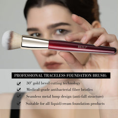 Pinceaux BEILI vegan doux pour les yeux, application fluide