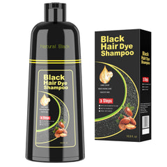 BELEZALIB Shampoing-teinture noire: couvre les gris et apporte brillance naturelle.