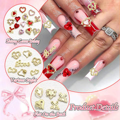 BELICEY bijoux ongles en alliage doré, durables et faciles à fixer.