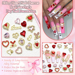 BELICEY décor ongles cœur pavé, pour un look chic et scintillant.