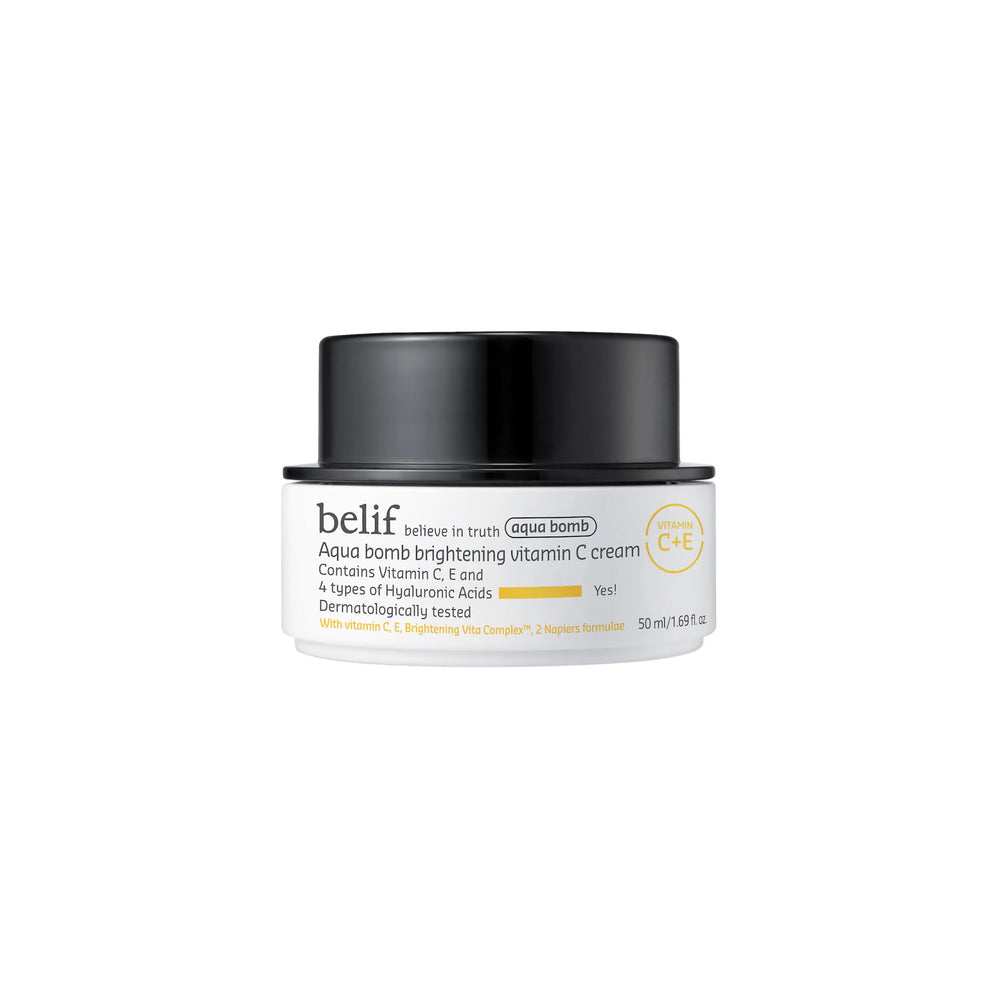 belif aqua bomb pot-creme bleu, hydratation légère pour une peau fraîche et lumineuse.