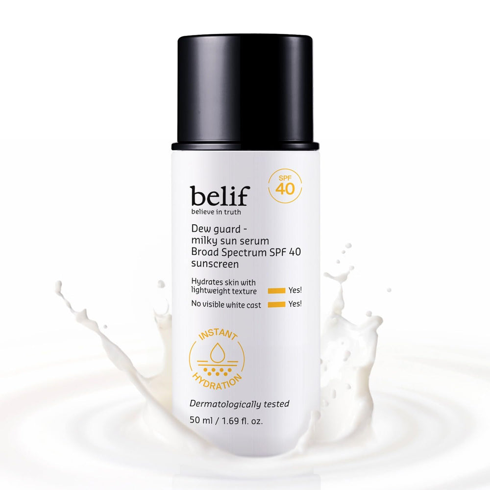 belif sérum solaire à texture laitier pour une application douce