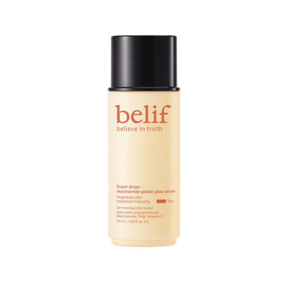 belif sérum vitamine C éclat doré sur visage et corps pour un teint lumineux