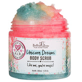 Bella & Bear gommage corps rêve licorne - flacon élégant pour une peau rayonnante.