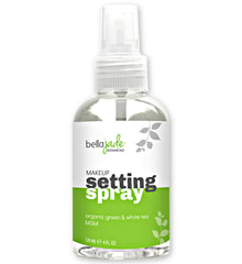 Bella Jade makeup setting spray bottle delivering a long-lasting dewy finish.