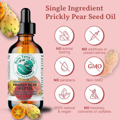 Bella Terra Oils - flacon montrant la vitamine E, soin nourrissant du teint.