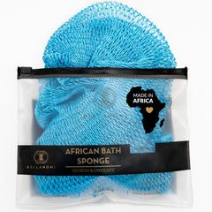Bellanomi éponge exfoliante africaine bleue – dos long pour atteindre le dos