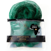 Éponge Bellanomi exfoliante en filet émeraude, longueur 45 pouces pour nettoyer le dos en douceur.