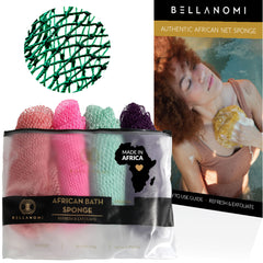 Éponge Bellanomi Sapo africaines rose pour un gommage doux et efficace.