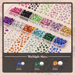 BELLEBOOST perles verre AB et transparent blanc pour des décorations brillantes.