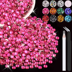 BELLEBOOST paillettes résine 4mm rose fluo, parfaite pour rehausser ongles et décorations maison.