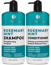 BELLISSO Shampoing Romarin et Menthe — bouteille pour volumiser les cheveux.