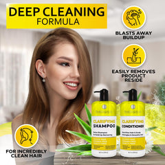 Bellisso apres-shampoing clarifiant bouteille : rééquilibre l'hydratation après le lavage.