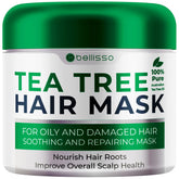 Bellisso Masque cheveux arbre à thé hydratation profonde pour cheveux secs et cassants.