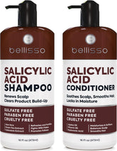 Bellisso shampoing salicylique exfoliant cuir chevelu pour une sensation de fraîcheur