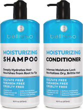 Shampooing Bellisso, bouteille hydratante, hydratation durable dès le premier lavage.