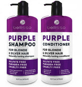 Bellisso Shampoing Violet, emballage visible, neutralise les reflets jaunes