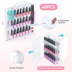 Beloving Organisateur Vernis 48 Flacons – compartiments réglables pour optimiser l'espace.
