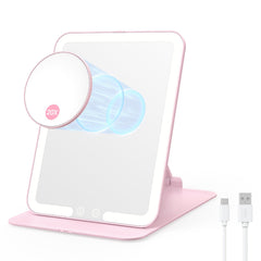 Miroir de voyage Benbilry pliable avec lumière pour un maquillage précis