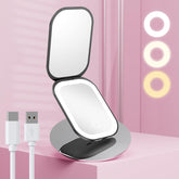 Benbilry miroir voyage compact avec lumière intégrée pour maquillage rapide