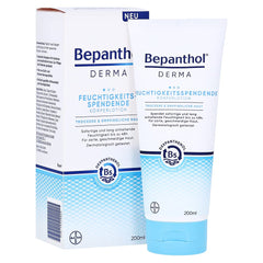 Bepanthol Derma Lotion Corps, tube 200 ml, hydratation durable pour peau sensible.