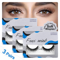 Bepholan cils naturel look 3D pour un regard discret et élégant.