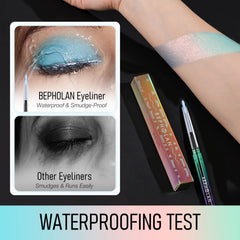BEPHOLAN gel paillettes rose et bleu, usage paupières et eyeliner.