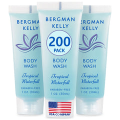 Gel douche BERGMAN KELLY format voyage, cascade tropicale, rafraîchissant pour le séjour