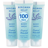 Gel douche BERGMAN KELLY format voyage Tropical Waterfall, parfait pour hôtels.