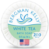 Savon Bergman Kelly hôtel thé blanc rond, parfum léger pour rafraîchir la salle de bains.