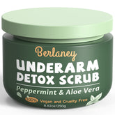 Berlaney DetoX Aisselles Gommage Menthe – fraîcheur et odeurs neutralisées après l’application.