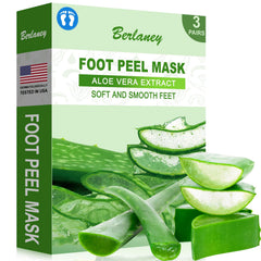 Berlaney masque-pieds aloe vera pour pieds doux et hydratés.