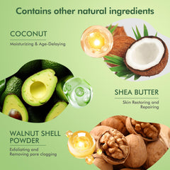 Berlaney shea butter coconut scrub texture close-up shows creamy luxury.